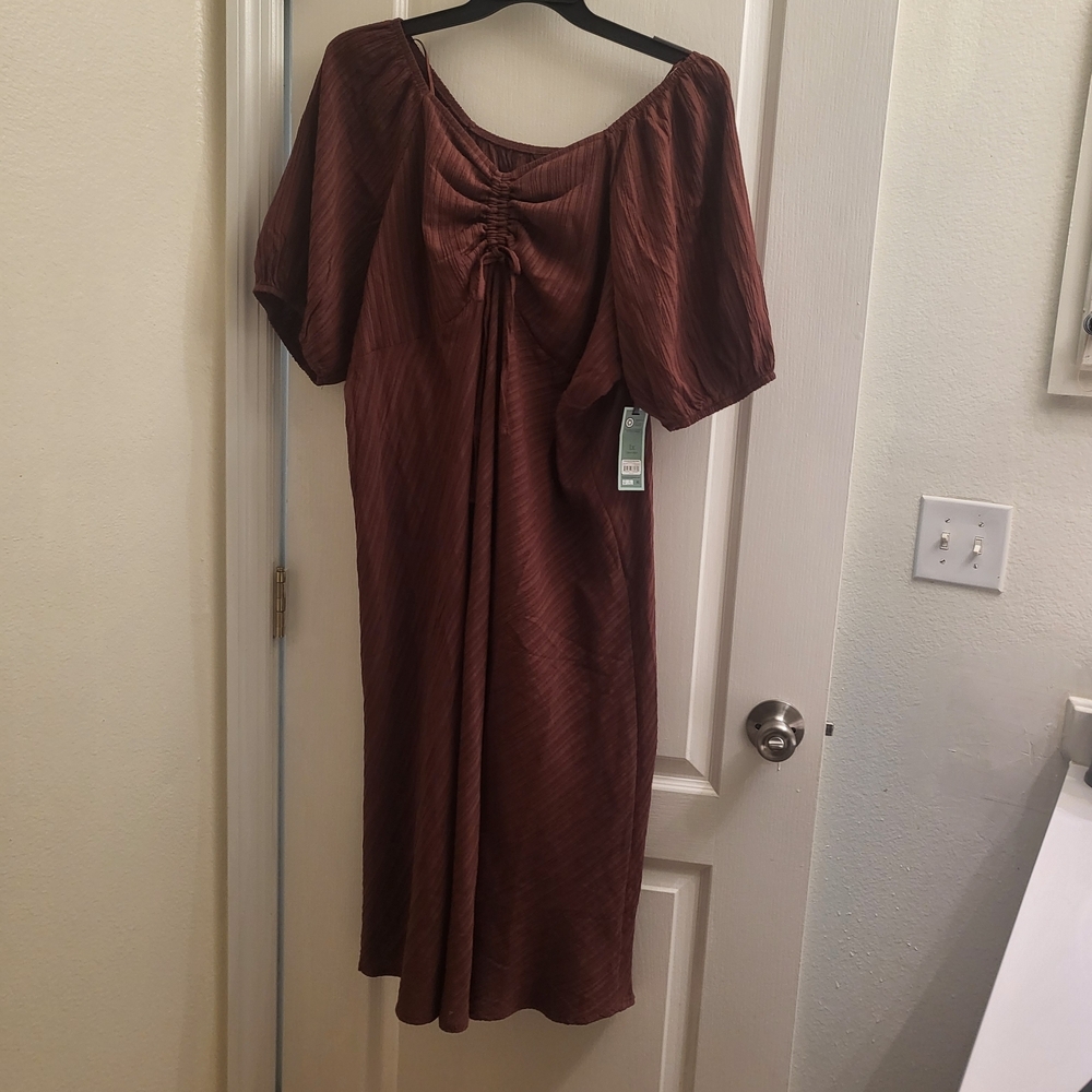 Terra & Sky Chocolate Midi Dress